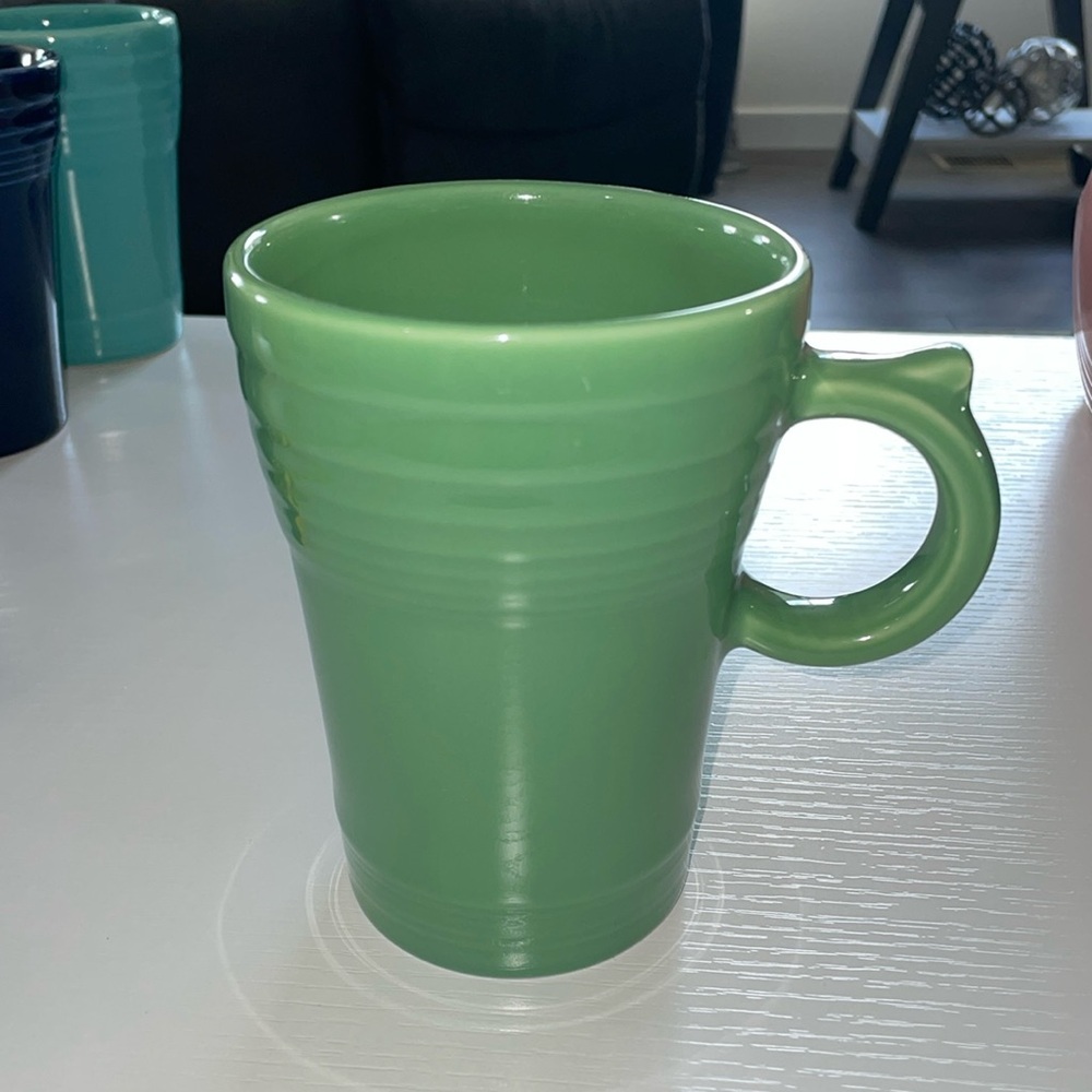 Fiesta latte mug in the color meadow